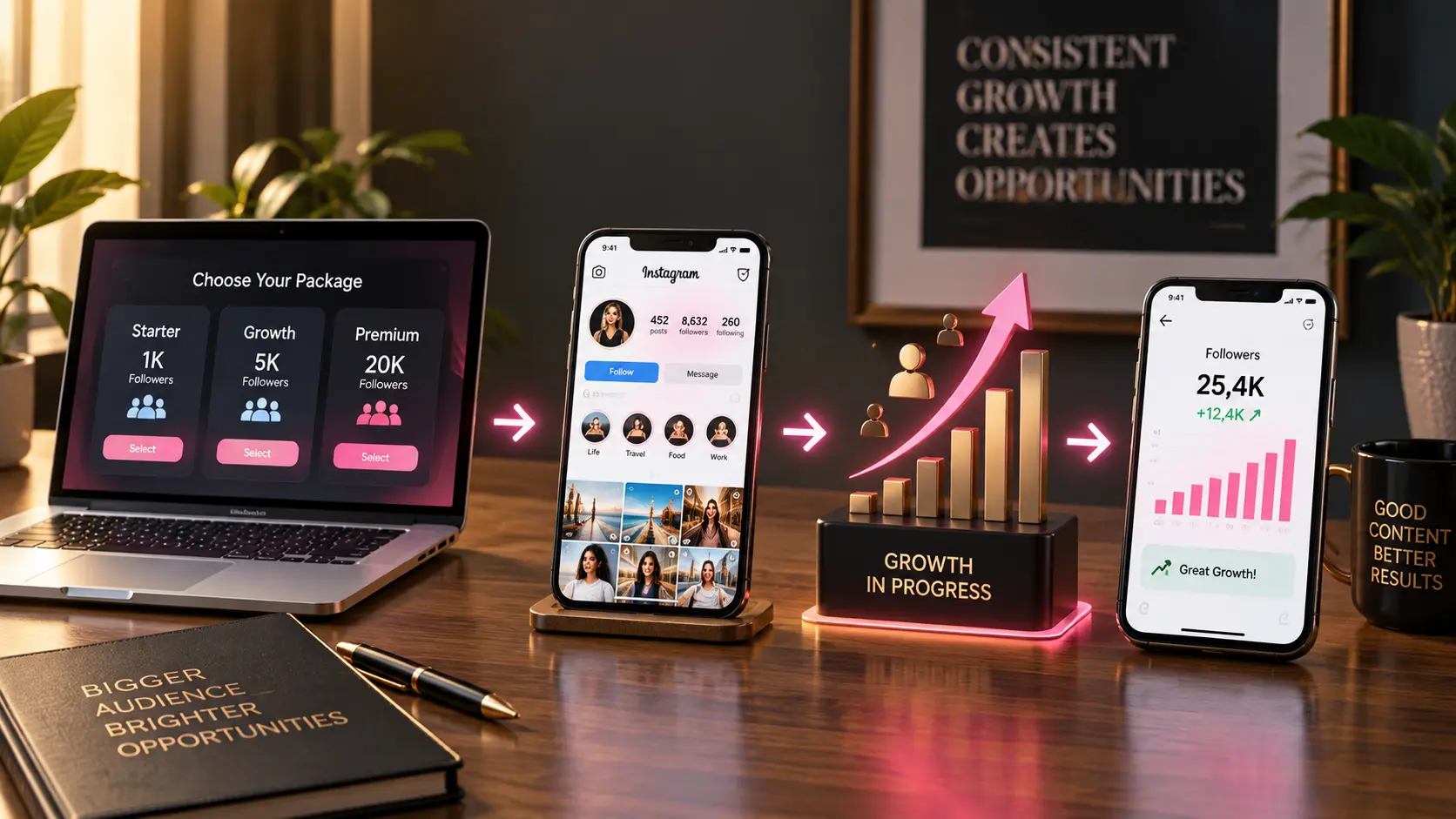 Instagram follower growth service India pricing and benefits
